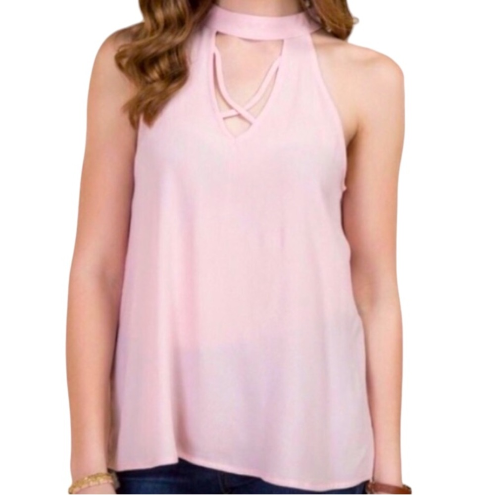 Alya || Light Pink Choker Tank || Medium